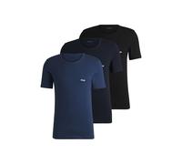 BOSS Orange Mens Three-Pack of Cotton Underwear T-Shirts with Logo Embroidery Colour: Open Miscellaneous 989, Size: M