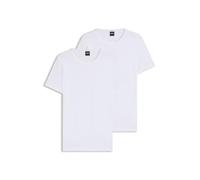 BOSS Mens TShirtVN 2P Modern Two-Pack of Slim-fit Underwear T-Shirts in Stretch Cotton White