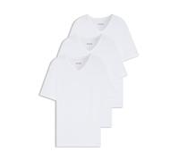 BOSS Three-pack of V-neck T-shirts in cotton jersey - Style TShirtVN 3P Classic, 50475285 White L