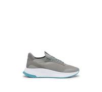 BOSS Mens TTNM EVO Slon TTNM EVO trainers with ribbed sole Size 12 Dark Grey