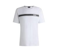 BOSS Mens Urban T-Shirt Cotton-Jersey Pyjama T-Shirt with Stripe and Logo