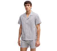 Boss Mens Velvetfish Beach Shirt in Navy - Size Small