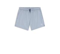 BOSS Mens Velvetfish Swim Shorts in Seersucker Fabric with Embroidered Logo