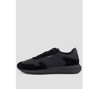 BOSS Mens Vinston Runner Tonal Logo Lace-Up Trainers, Black, Size 12, Men Black