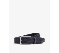 Boss Mens Vy Logo-emed Woven Belt 38
