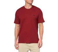 BOSS Men's Waffle Contrast Logo Short-Sleeve T-Shirt Pajama Top, Crimson Red, Large