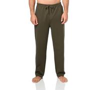 BOSS mens Waffle Cotton Blend Lounge Sweatpants, Deep Olive Green, S