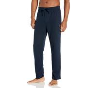 BOSS Men's Waffle Cotton Blend Lounge Sweatpants, Navy Blue, L