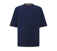 Boss Mens Waffle Crew Neck Regular T-ShirtL Dark Blue GT20694