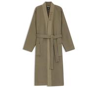 BOSS Mens Waffle Kimono Embroidered-logo dressing gown with waffle structure