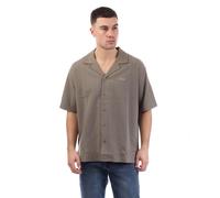 Boss Mens Waffle Knitted Shirt - Beige - M - Beige - 100% Cotton