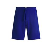 BOSS Mens Waffle Shorts Embroidered-Logo Pyjama Shorts in Stretch Cotton