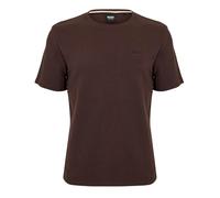BOSS Mens Waffle T-Shirt, Structured Design Short Sleeve Brown 207 L