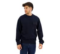Hugo Boss Men's Logo Embroidered Pocket Sweatshirt - Navy - Size: XL
