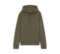 BOSS Mens Webasic hood Relaxed-fit hoodie in cotton terry with large logo