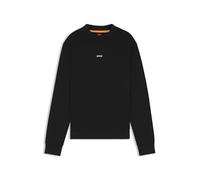 BOSS Mens WeSmallcrew Contrast-logo sweatshirt in cotton terry