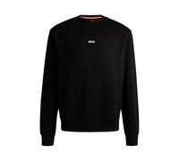 BOSS Relaxed-fit sweatshirt in cotton terry with contrast logo - Style WeSmallcrew, 50514541 Black XXL