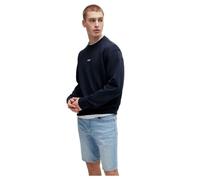 BOSS Relaxed-fit sweatshirt in cotton terry with contrast logo - Style WeSmallcrew, 50514541 Dark Blue XL