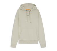 Boss Mens WeSmallHood Contrast Logo Hoodie in Beige Cotton - Size Medium