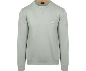 BOSS Mens Westart Crew Neck Sweatshirt Long Sleeve Cotton Open Green 351 M