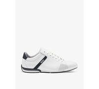 BOSS Mens Saturn Lowp Leather Trainers with Odour-Control Lining Size 12 White