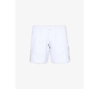Boss Mens White Logo-print Regular-fit Recycled-polyester Swim Shorts Xxl