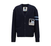 Boss Mens x Russell Athletic Krussel Cardigan in Dark Blue Cotton - One Size
