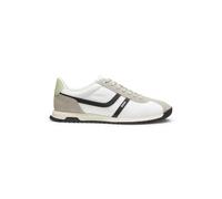 BOSS Orange Zayn Mens Logo Trainers with Faux Suede Trims - Open Grey 063 - Open Grey 063 - UK8 EU42 US9