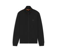 BOSS Mens Zestart Zip-up jacket in cotton terry with logo badge