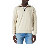 BOSS Mens Quarter Zip Zetrust Sweatshirt - Colour: 271 Light Beige - Size: Medium Medium