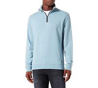 Boss Men's Zetrust Zip-Neck Soft TerryclOver The Head Sweatshirt M Blue