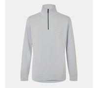 Boss Mens Zetrust Zip Neck Soft Terryclover The Head Sweatshirt in Light/Pstl Grey - Size Small