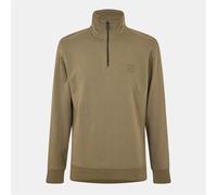Boss Mens Zetrust Zip Neck Soft Terryclover The Head Sweatshirt in Open Green - Size Small