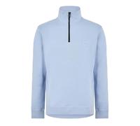 BOSS Mens Zetrust Zip Neck Soft The Head 1/4 Zip Fleece Top Open Blue 6XL