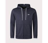 BOSS Cotton-blend zip-up hoodie with stripe details - Style FZ Hoodie Zone, 50542974 Dark Blue L