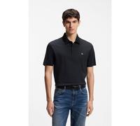 BOSS Mercerised-cotton polo shirt with Double B monogram - Style C-Parris 01, 50555829 Dark Blue