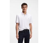 BOSS Mercerised-cotton polo shirt with Double B monogram - Style C-Parris 01, 50555829 White