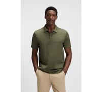 BOSS Mercerised-cotton polo shirt with geometric jacquard - Style C-Parlay 212, 50543885 Olive L