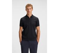 BOSS Mercerised-cotton polo shirt with jacquard pattern - Style PL_Mirror QZ, 50548653 Dark Blue XS