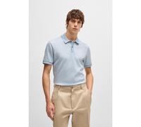 BOSS Mercerised-cotton polo shirt with micro pattern - Style H-Parlay 432, 50532246 Light Blue XXXL