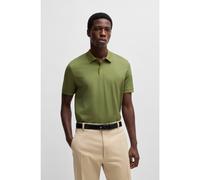 BOSS Mercerised-cotton polo shirt with micro pattern - Style H-Parlay 432, 50532246 Olive M