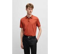 BOSS Mercerised-cotton polo shirt with micro pattern - Style H-Parlay 432, 50532246 Orange L