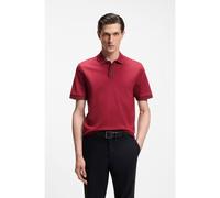 BOSS Mercerised-cotton polo shirt with striped trims - Style H-Parlay 238, 50559668 Red M