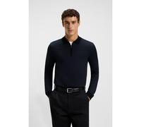 BOSS Mercerised-cotton polo shirt with two-tone structure - Style H-Peduzzi 06, 50549583 Black S