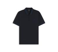 BOSS Mercerised-cotton slim-fit polo shirt with structured trims - Style H-Phillipson 200, 50543865 Dark Blue S