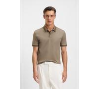 BOSS Mercerised-cotton slim-fit polo shirt with structured trims - Style H-Phillipson 200, 50543865 Light Brown S