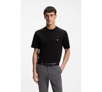 BOSS Mercerised-cotton T-shirt with Double B monogram - Style C-Taut 01, 50555844 Black XL