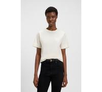 BOSS Mercerised-cotton top with double-monogram embroidery - Style Elphi_BB, 50513755 White S