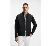 BOSS Mercerised-cotton zip-up sweatshirt with Double B monogram - Style C-Skiles 98, 50557853 Black