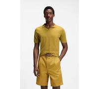 BOSS Merino-wool knit polo with Johnny collar - Style H-Lantoni, 50565470 Gold S